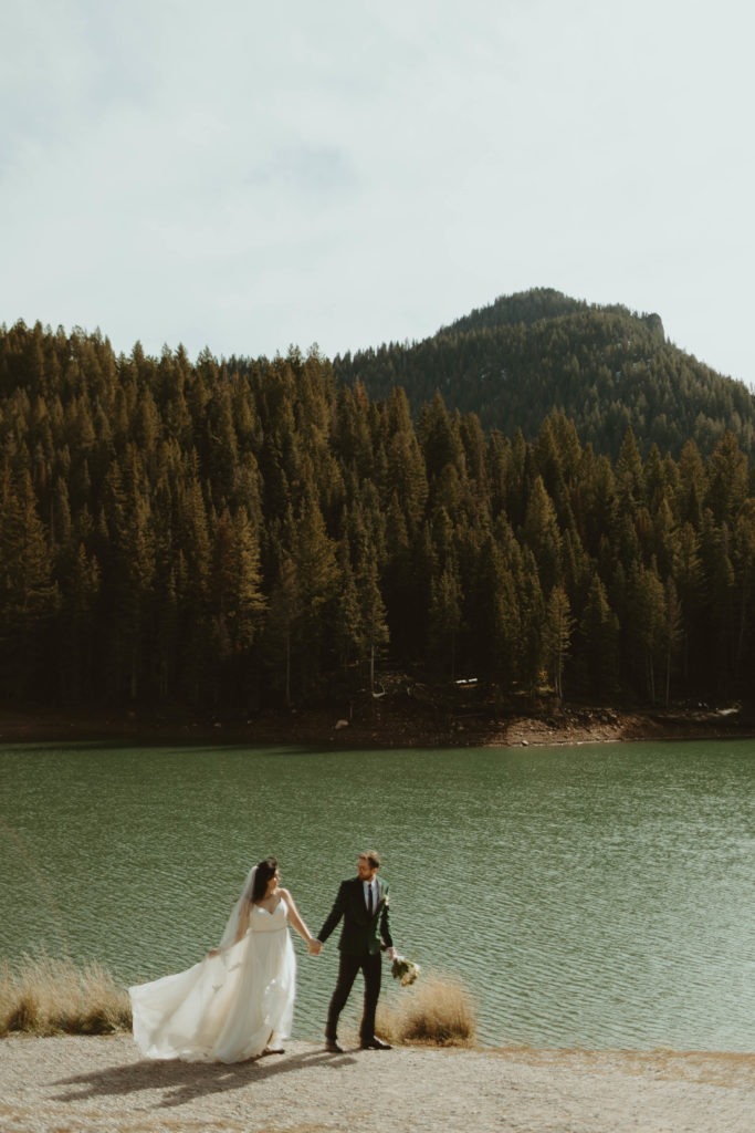 Bridal Session at Tibble Fork Reservoir.