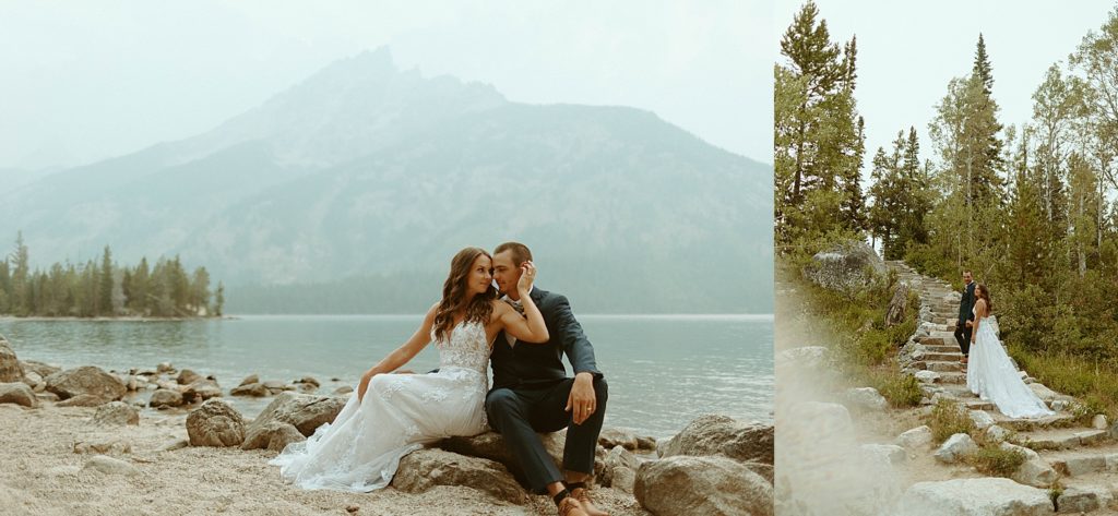 unique pre wedding photoshoot at Jenny Lake